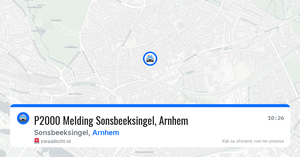 P2000 Melding Sonsbeeksingel, Arnhem — 17 jun 2026