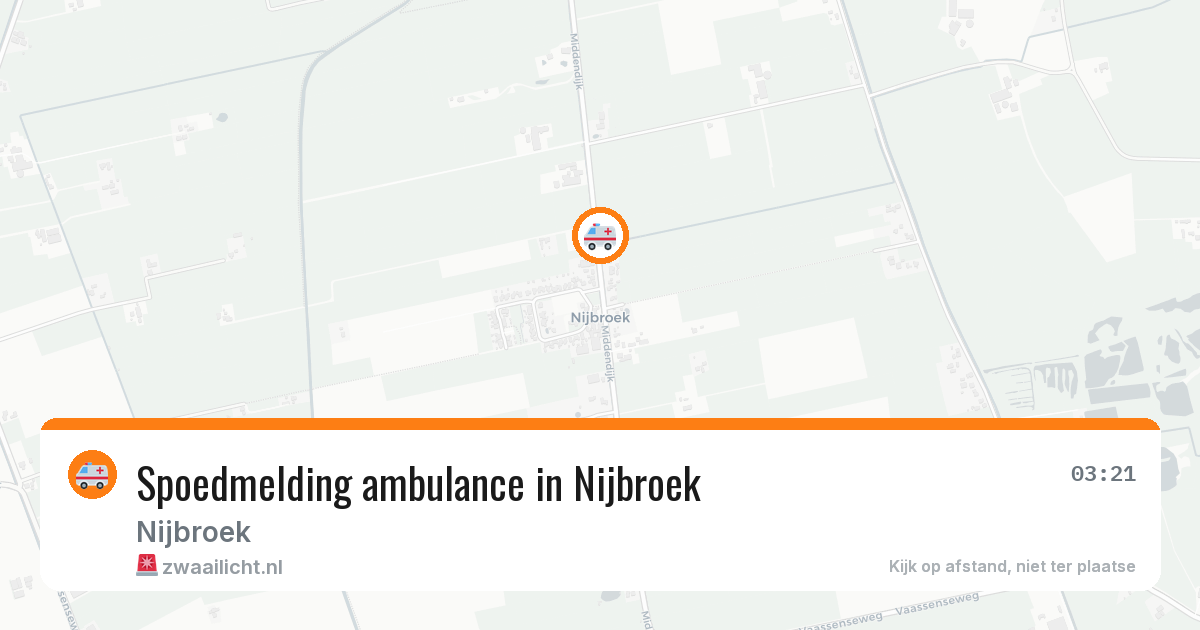 Spoedmelding ambulance in Nijbroek — 4 jul 2026