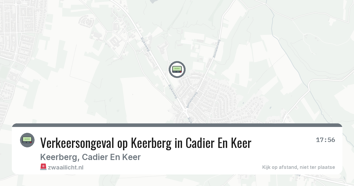 Verkeersongeval op Keerberg in Cadier En Keer — 28 jul 2026
