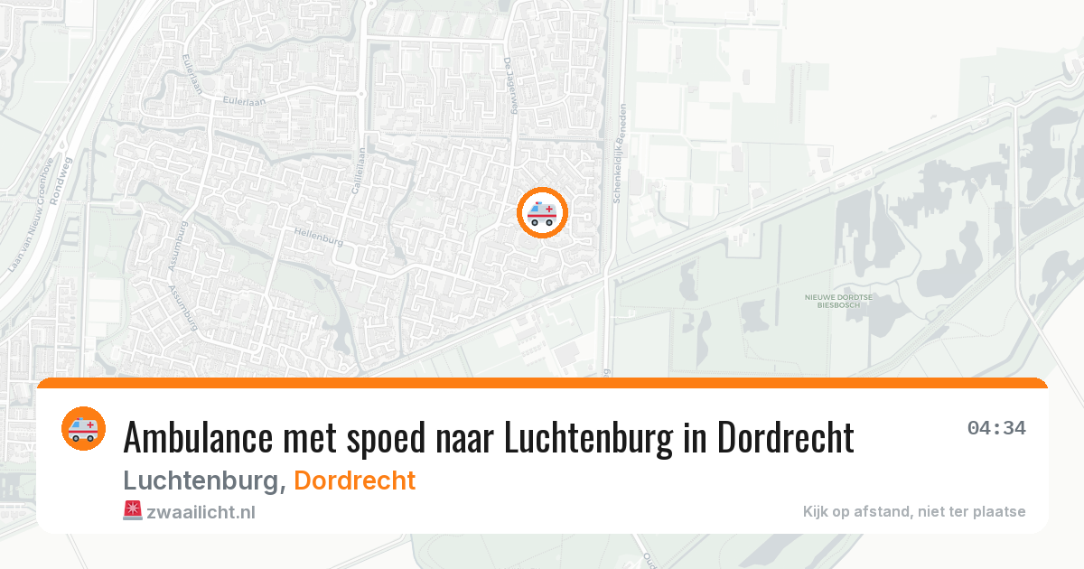 Ambulance met spoed naar Luchtenburg in Dordrecht — 28 jun 2026
