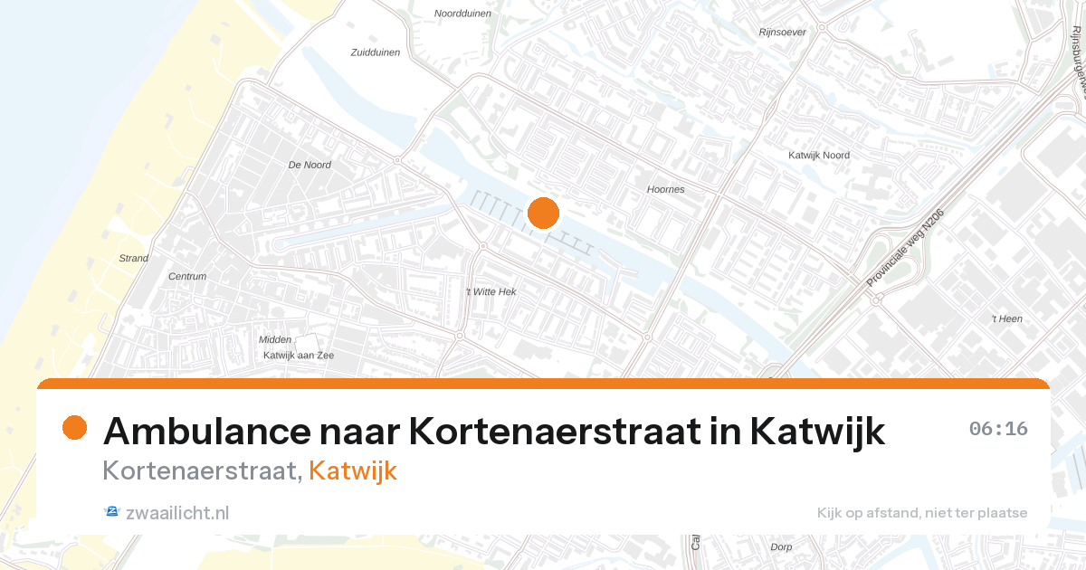 Ambulance naar Kortenaerstraat in Katwijk — 15 apr 2026