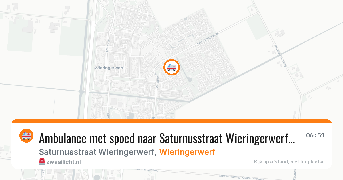 Ambulance met spoed naar Saturnusstraat Wieringerwerf in Wieringerwerf — 28 jan 2026