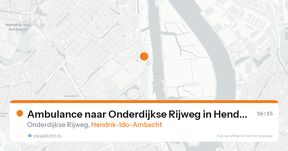 Ambulance naar Onderdijkse Rijweg in Hendrik-Ido-Ambacht — 23 aug 2026