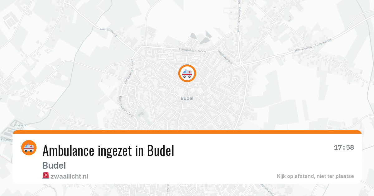 Ambulance ingezet in Budel — 5 aug 2026