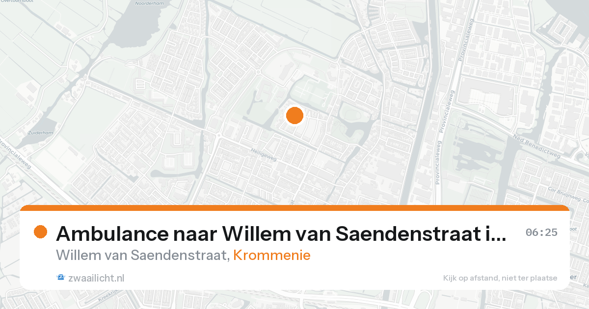 Ambulance naar Willem van Saendenstraat in Krommenie — 30 mei 2026