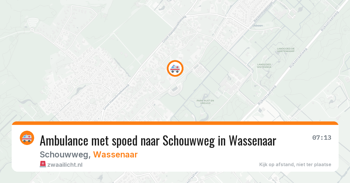 Ambulance met spoed naar Schouwweg in Wassenaar — 5 jul 2026