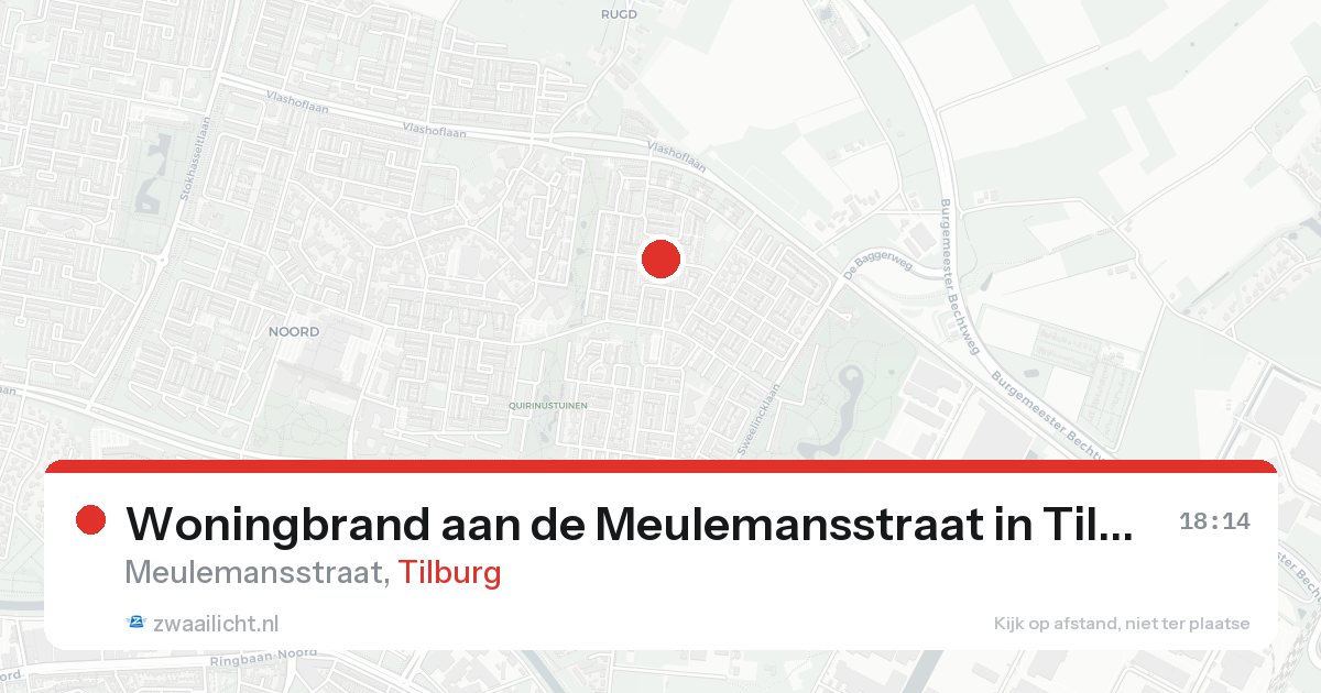 Woningbrand aan de Meulemansstraat in Tilburg — 7 feb 2026