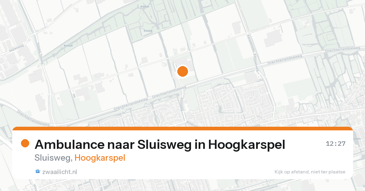 Ambulance naar Sluisweg in Hoogkarspel — 24 aug 2026