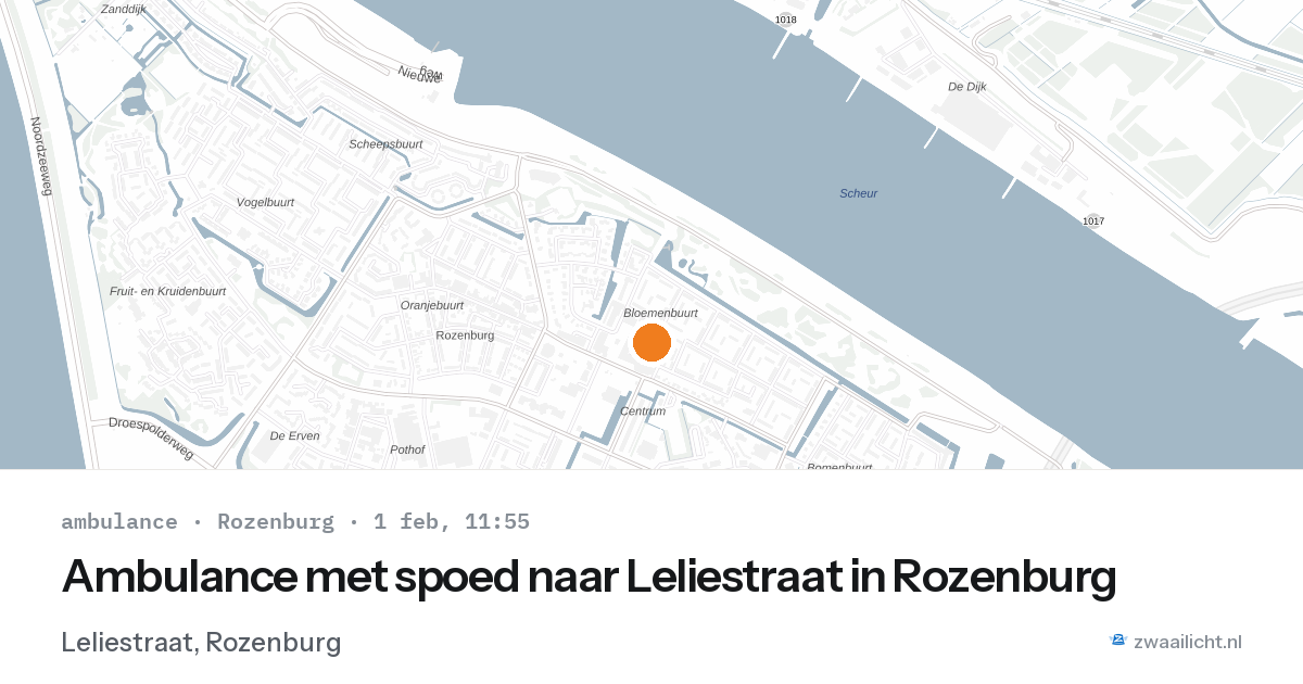 Ambulance met spoed naar Leliestraat in Rozenburg — 1 feb 2026