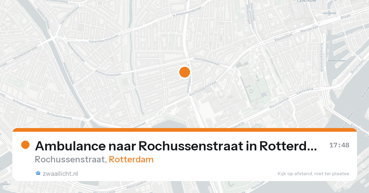 Ambulance naar Rochussenstraat in Rotterdam — 20 aug 2026