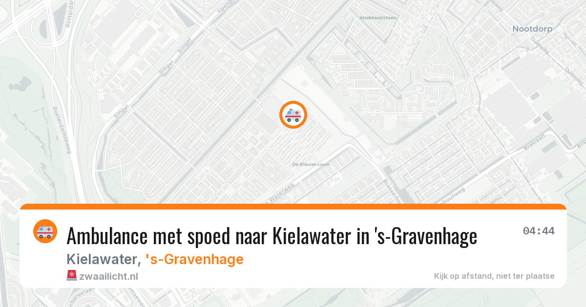 Ambulance met spoed naar Kielawater in 's-Gravenhage — 12 apr 2026