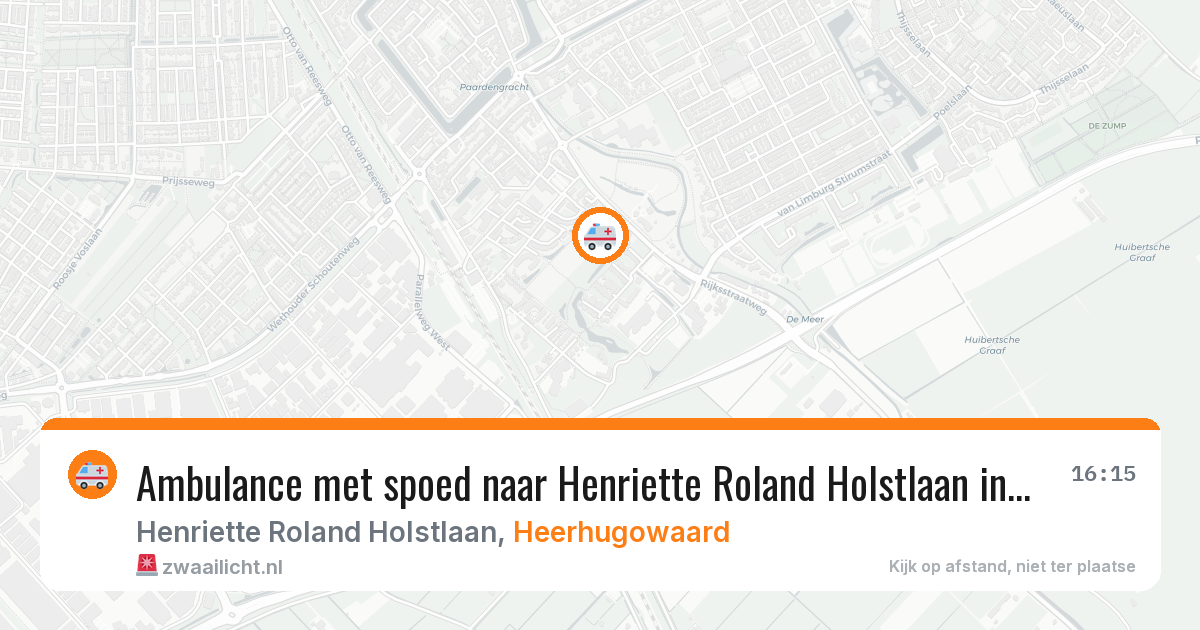 Ambulance met spoed naar Henriette Roland Holstlaan in Heerhugowaard — 27 mei 2026