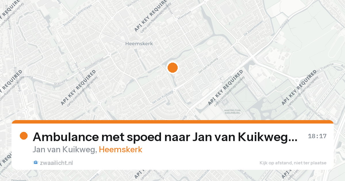 Ambulance met spoed naar Jan van Kuikweg in Heemskerk — 26 aug 2026