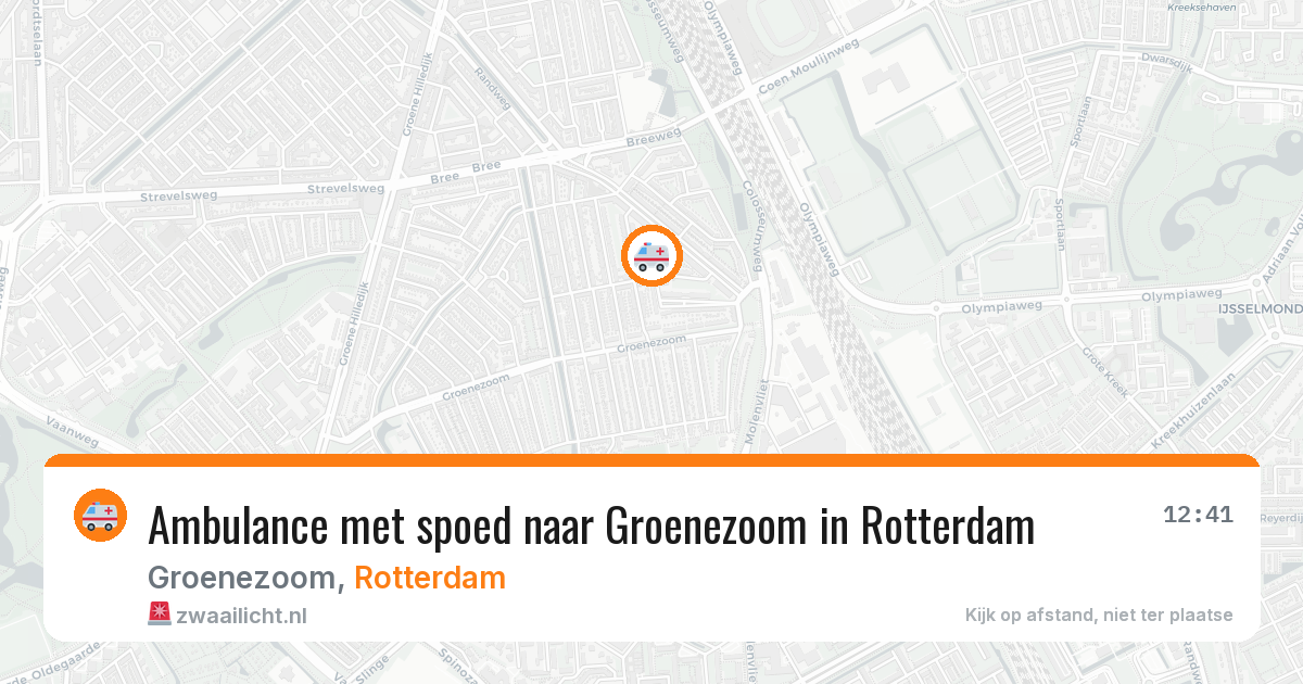 Ambulance met spoed naar Groenezoom in Rotterdam — 5 jun 2026