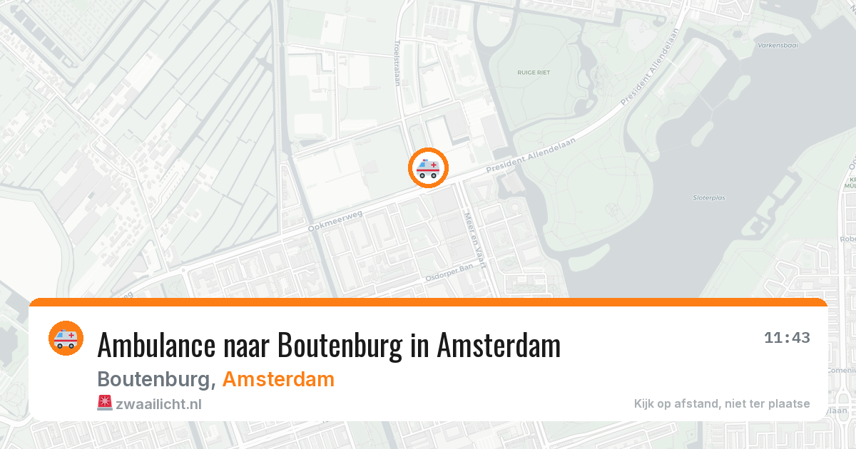 Ambulance naar Boutenburg in Amsterdam — 13 aug 2026