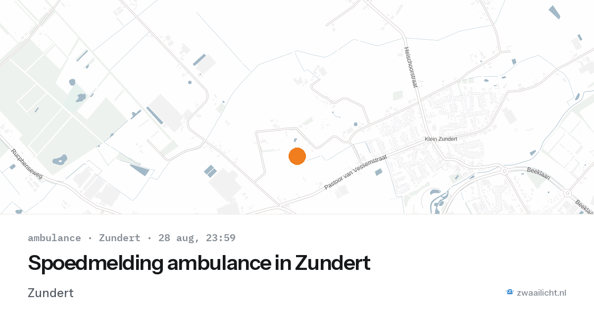 Spoedmelding ambulance in Zundert — 28 aug 2026