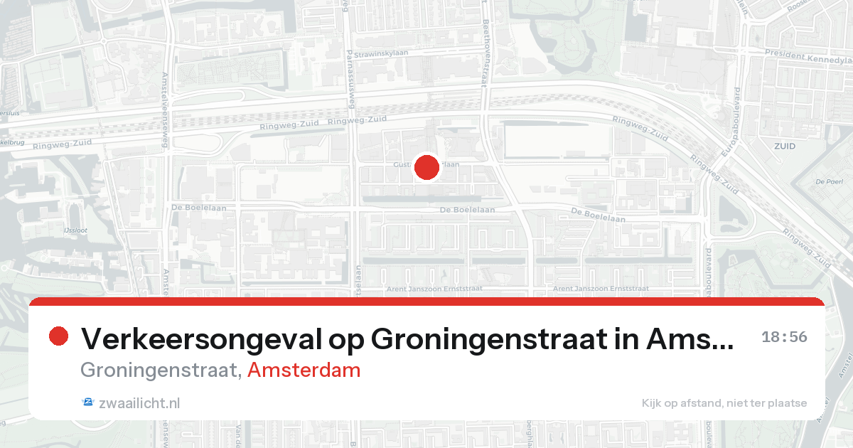 Verkeersongeval op Groningenstraat in Amsterdam — 23 aug 2026