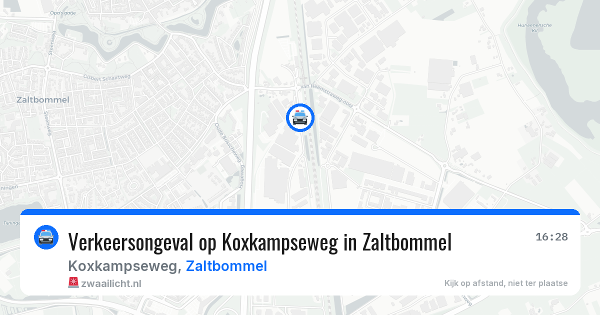Verkeersongeval op Koxkampseweg in Zaltbommel — 7 mei 2026