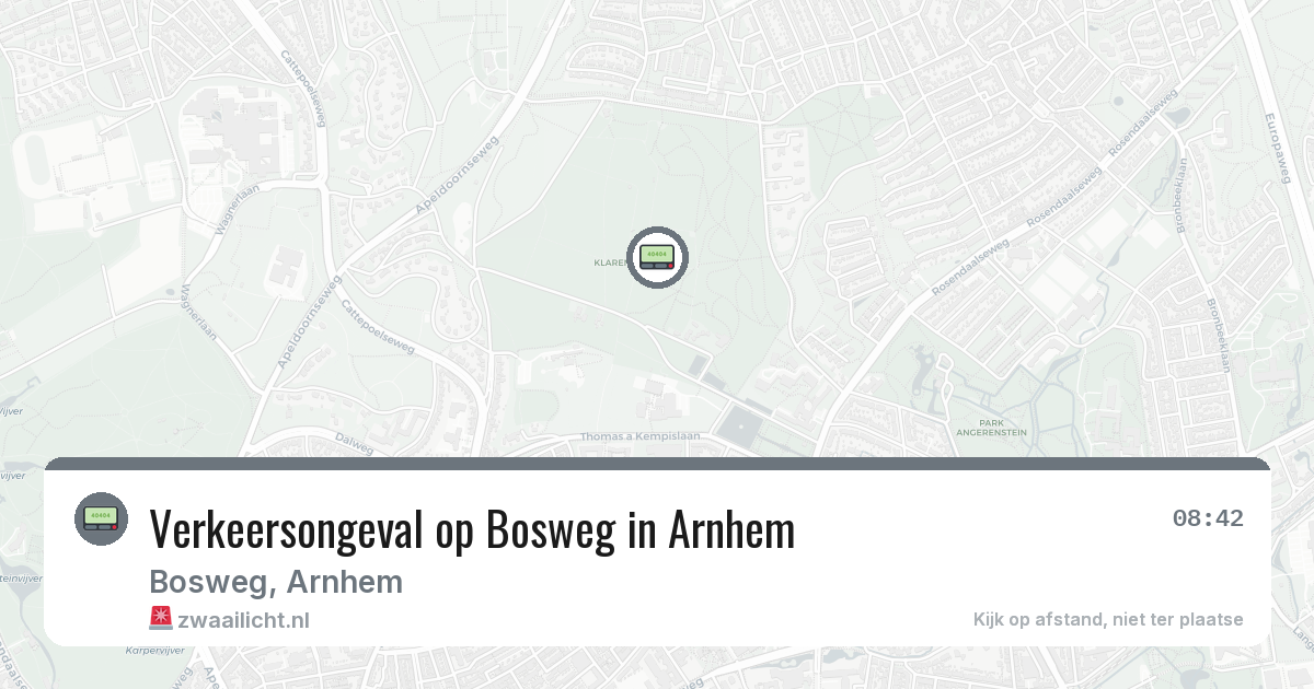 Verkeersongeval op Bosweg in Arnhem — 12 aug 2026