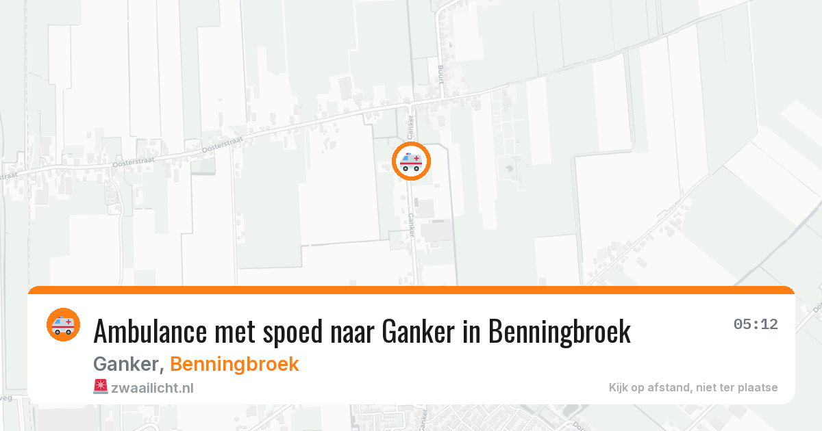Ambulance met spoed naar Ganker in Benningbroek — 1 mrt 2026