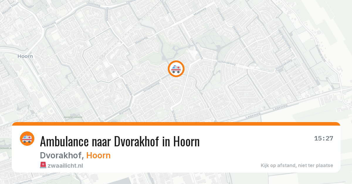 Ambulance naar Dvorakhof in Hoorn — 14 aug 2026