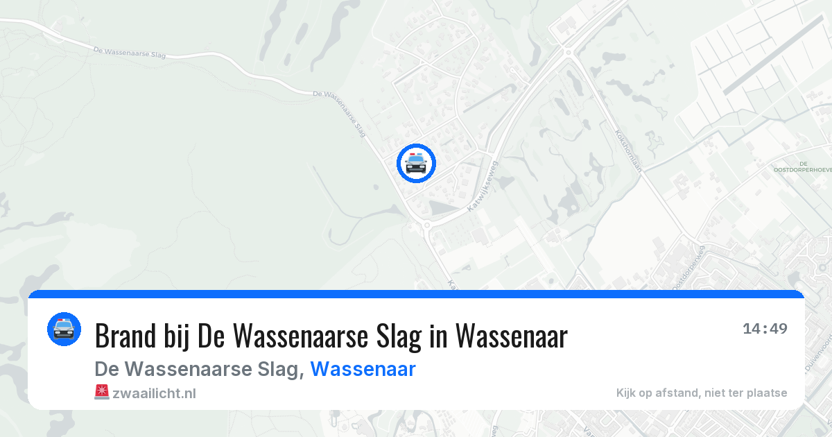 Brand bij De Wassenaarse Slag in Wassenaar — 14 jul 2026