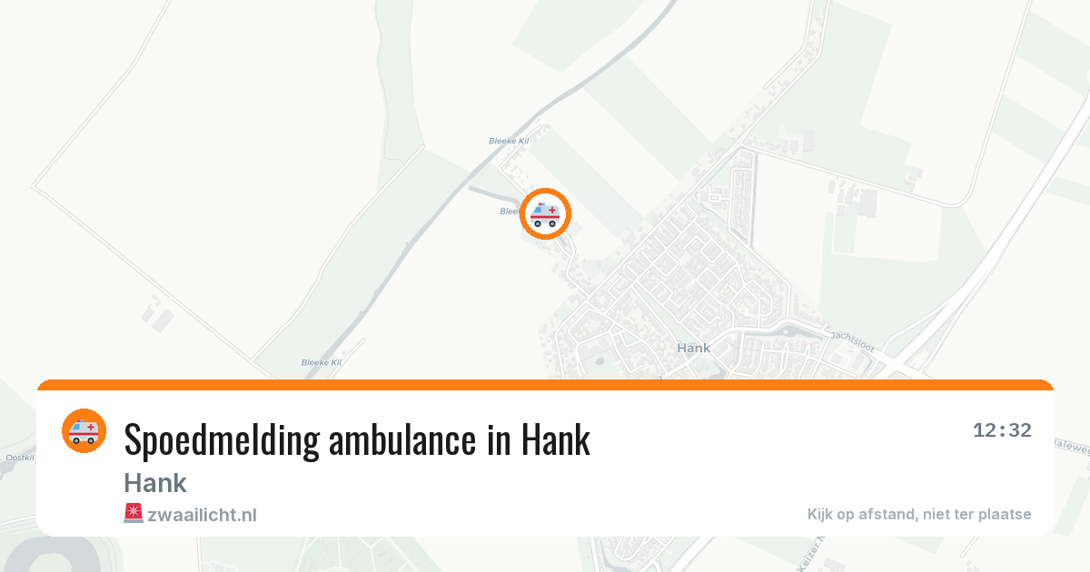Spoedmelding ambulance in Hank — 13 aug 2026