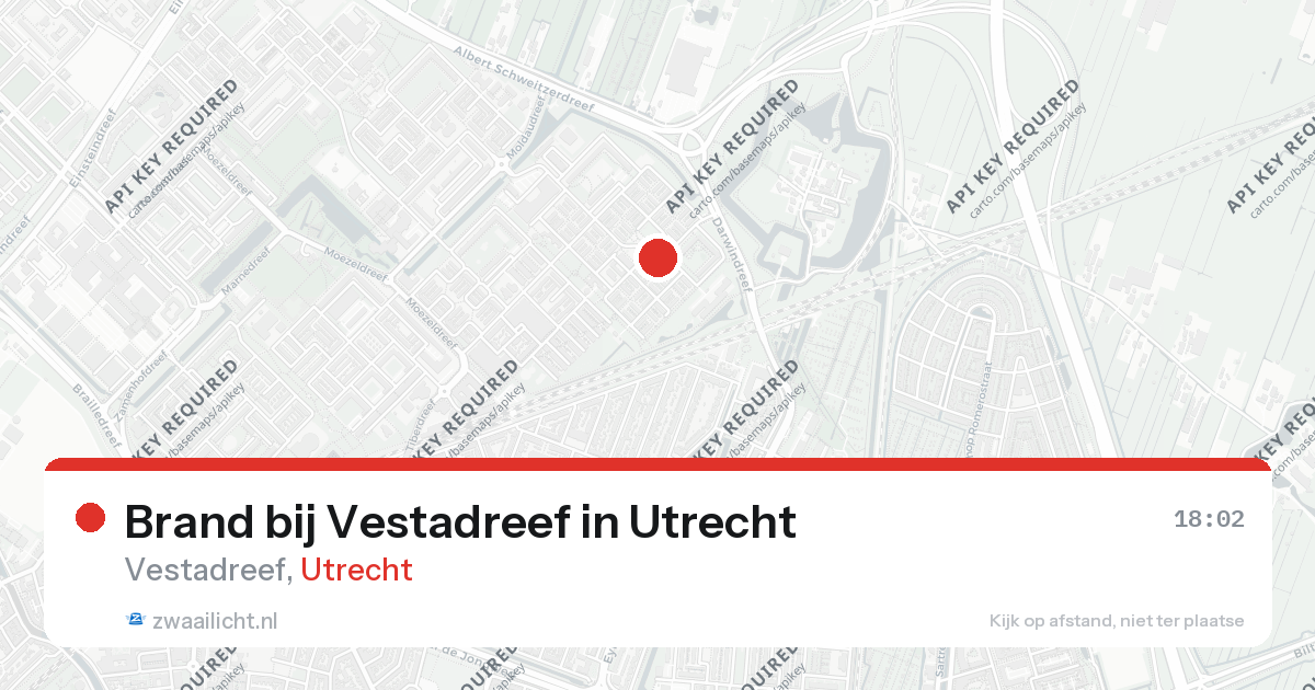 Brand bij Vestadreef in Utrecht — 26 aug 2026