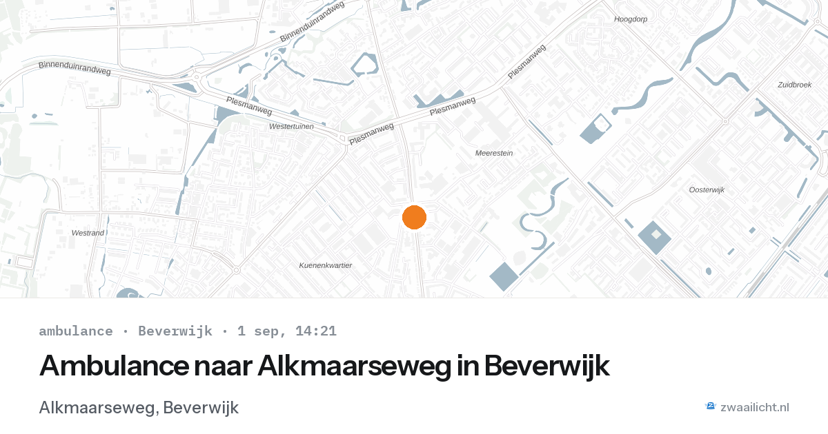 Ambulance naar Alkmaarseweg in Beverwijk — 1 sep 2026
