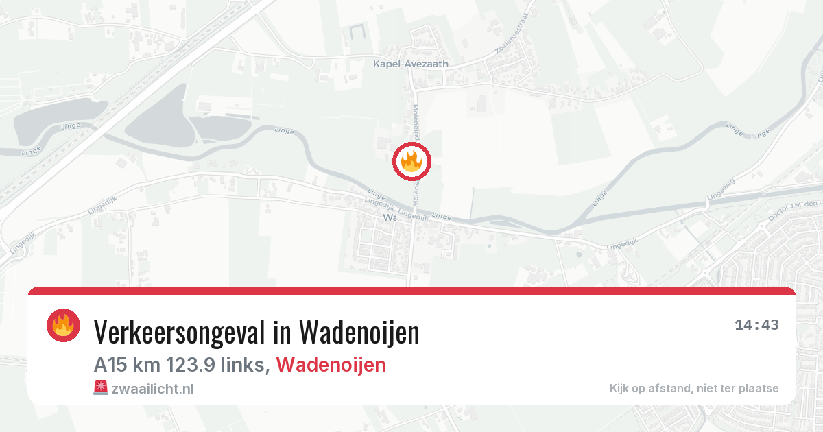Verkeersongeval in Wadenoijen — 29 mei 2026