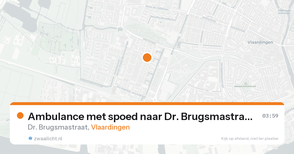 Ambulance met spoed naar Dr. Brugsmastraat in Vlaardingen — 23 aug 2026