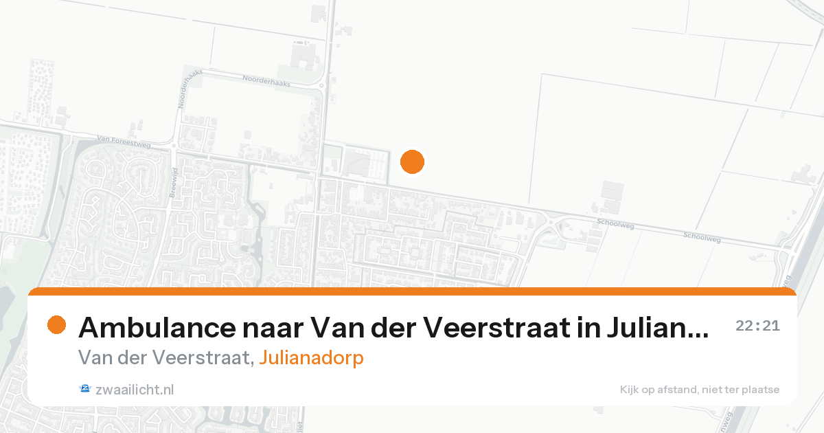 Ambulance naar Van der Veerstraat in Julianadorp — 17 aug 2026