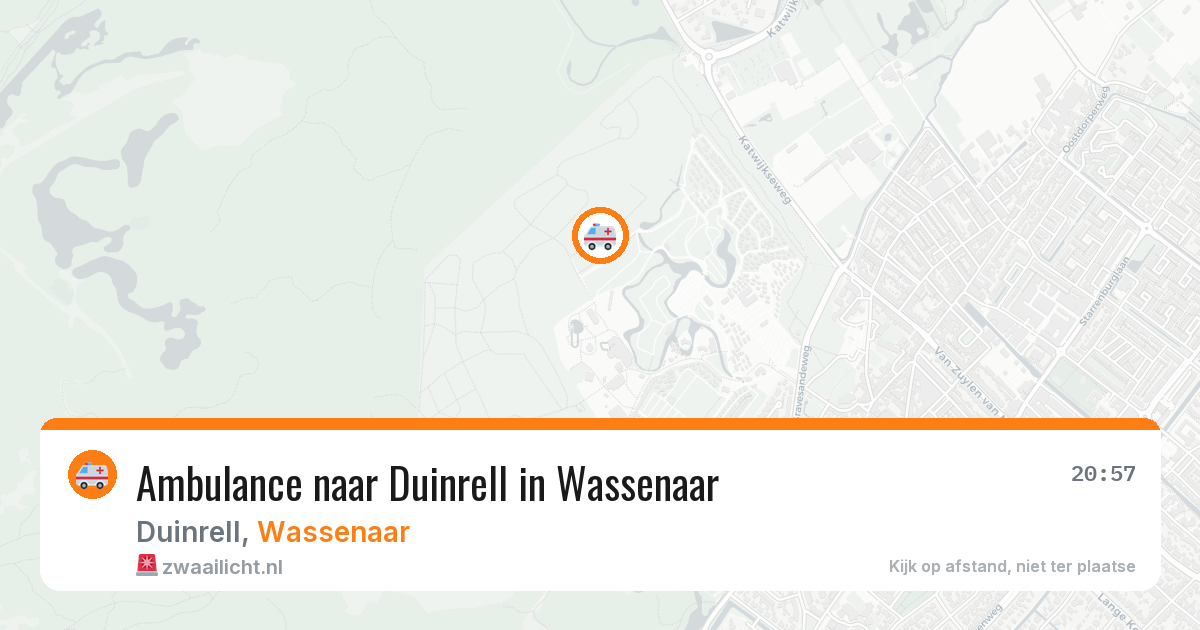 Ambulance naar Duinrell in Wassenaar — 8 aug 2026