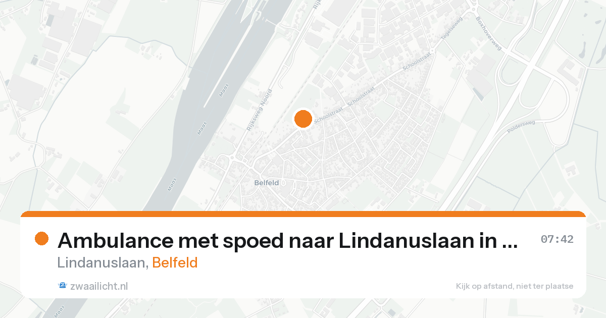 Ambulance met spoed naar Lindanuslaan in Belfeld — 21 aug 2026