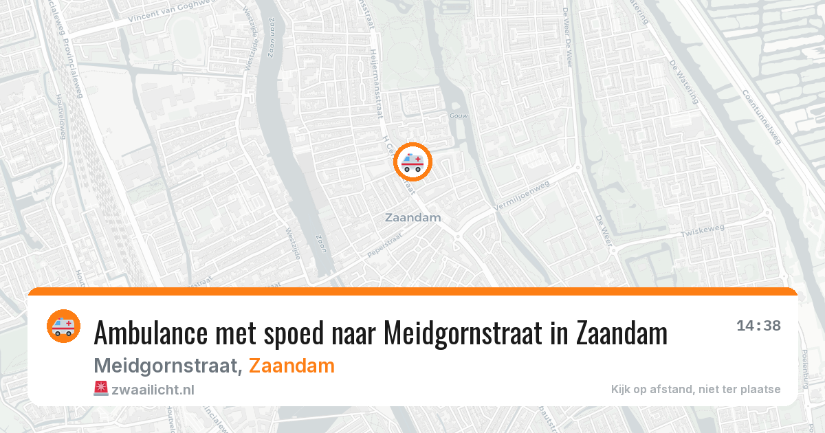 Ambulance met spoed naar Meidgornstraat in Zaandam — 1 jul 2026