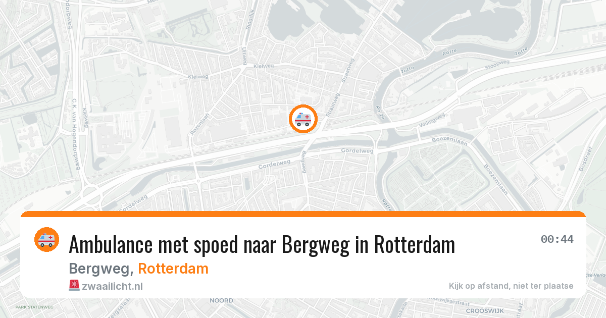 Ambulance met spoed naar Bergweg in Rotterdam — 20 mrt 2026