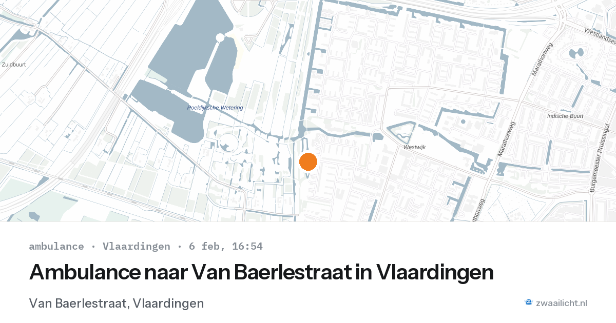 Ambulance naar Van Baerlestraat in Vlaardingen — 6 feb 2026
