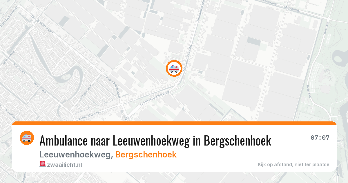 Ambulance naar Leeuwenhoekweg in Bergschenhoek — 7 jul 2026