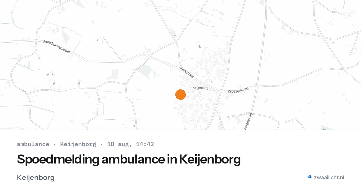 Spoedmelding ambulance in Keijenborg — 18 aug 2026