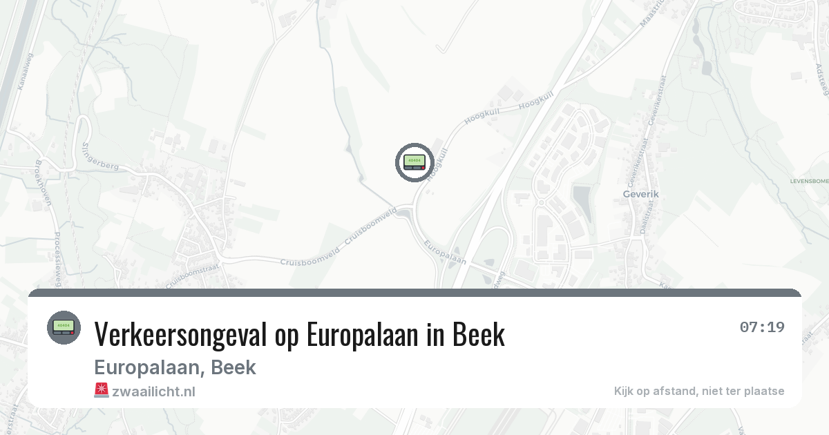 Verkeersongeval op Europalaan in Beek — 30 jan 2026