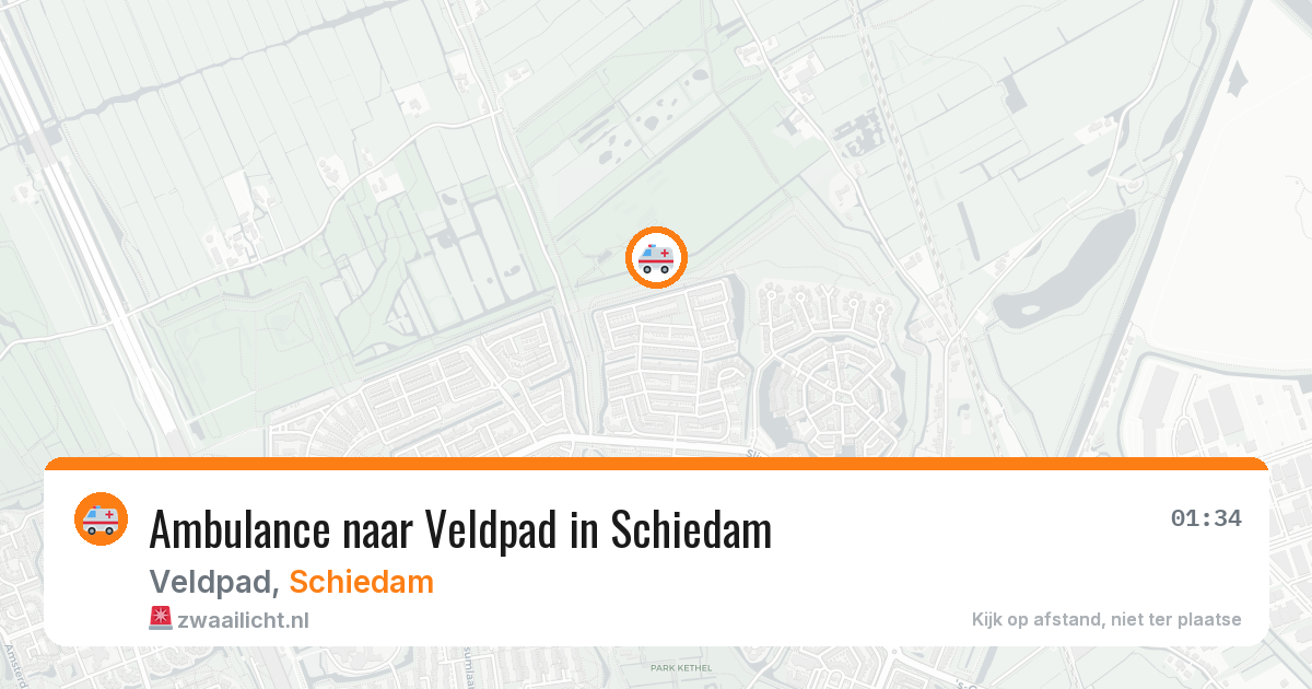 Ambulance naar Veldpad in Schiedam — 4 apr 2026