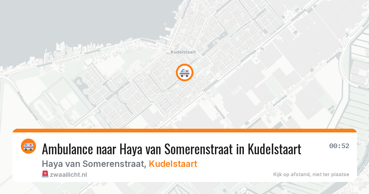 Ambulance naar Haya van Somerenstraat in Kudelstaart — 29 jun 2026