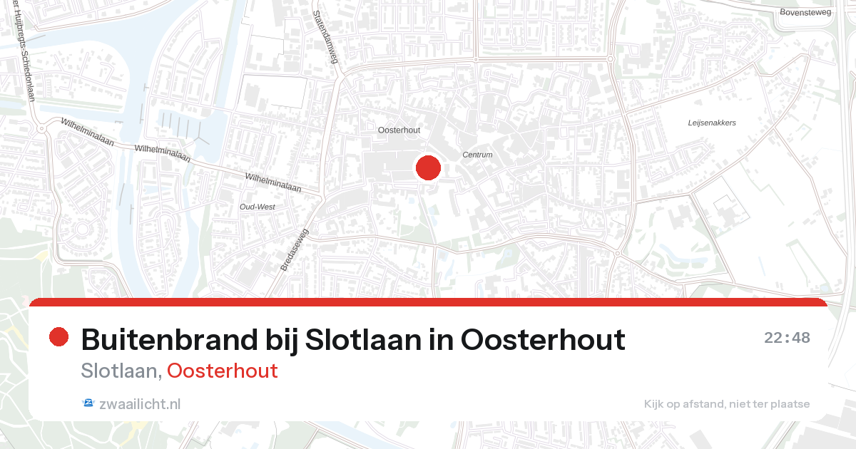 Buitenbrand bij Slotlaan in Oosterhout — 8 apr 2026