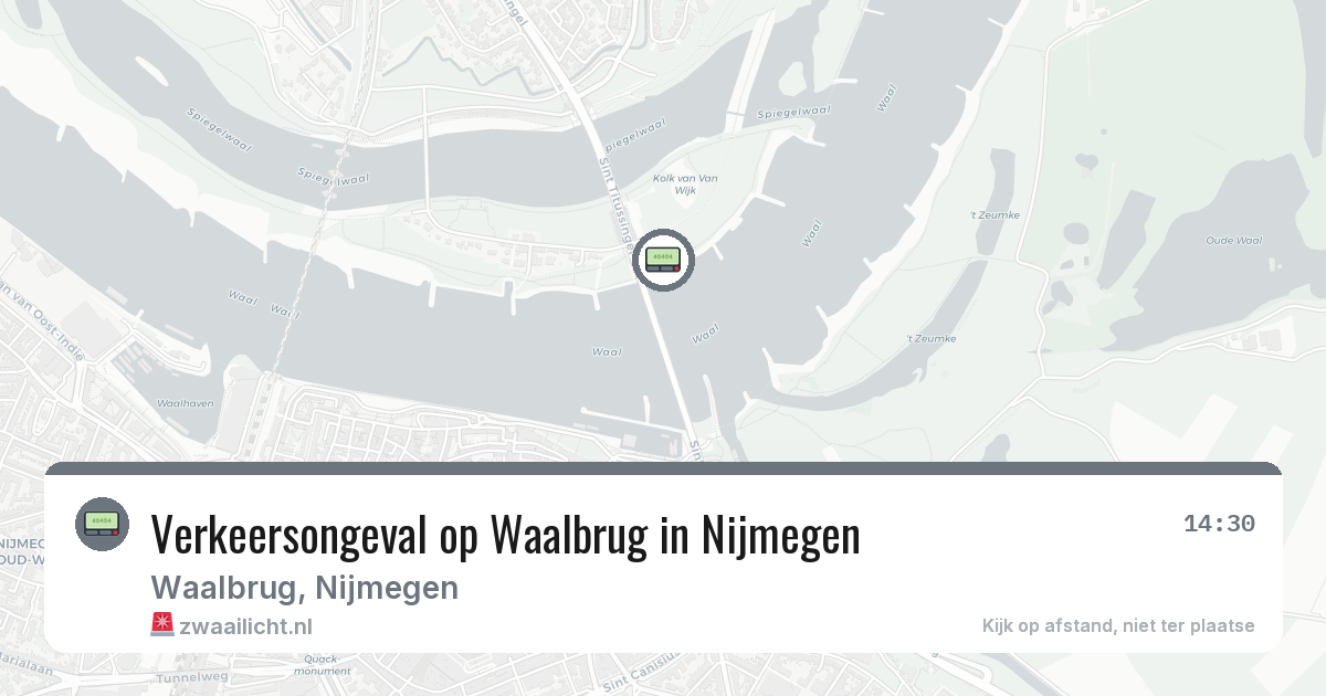 Verkeersongeval op Waalbrug in Nijmegen — 25 jul 2026