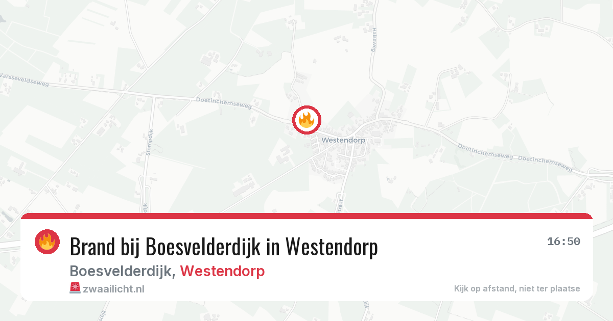 Brand bij Boesvelderdijk in Westendorp — 6 jul 2026