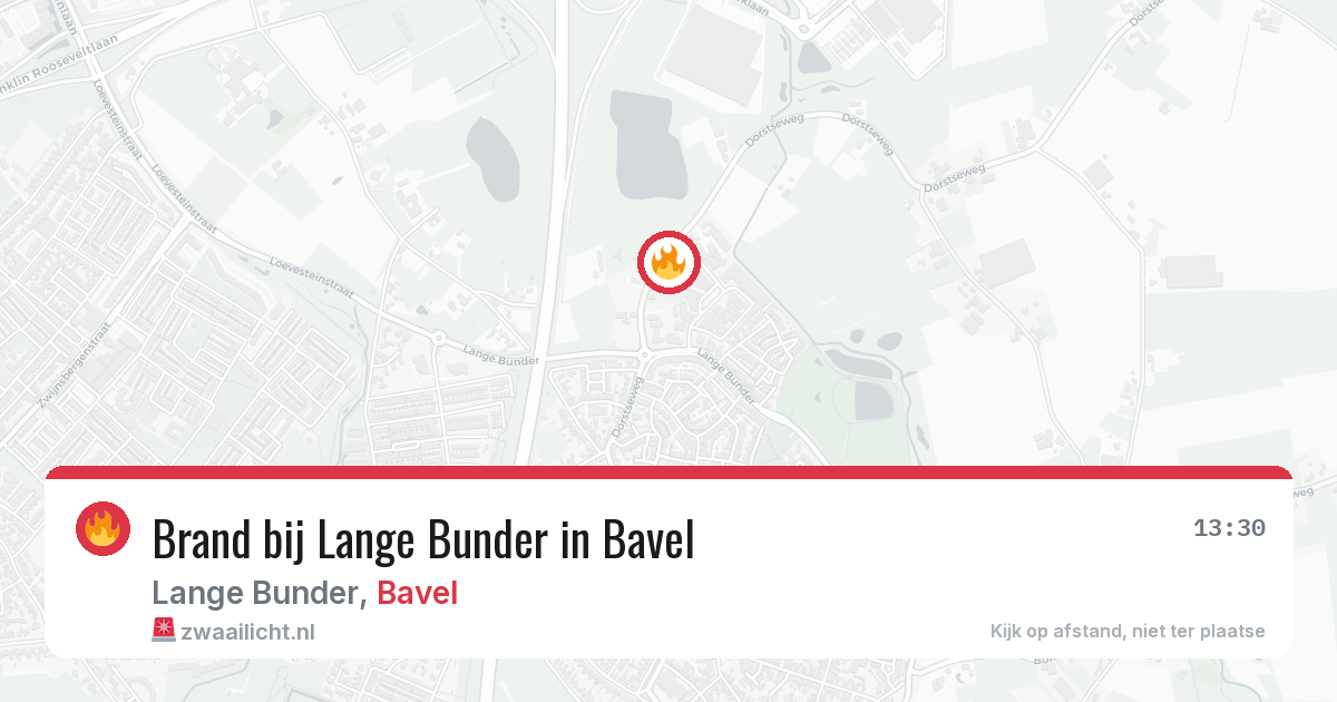 Brand bij Lange Bunder in Bavel — 9 jun 2026