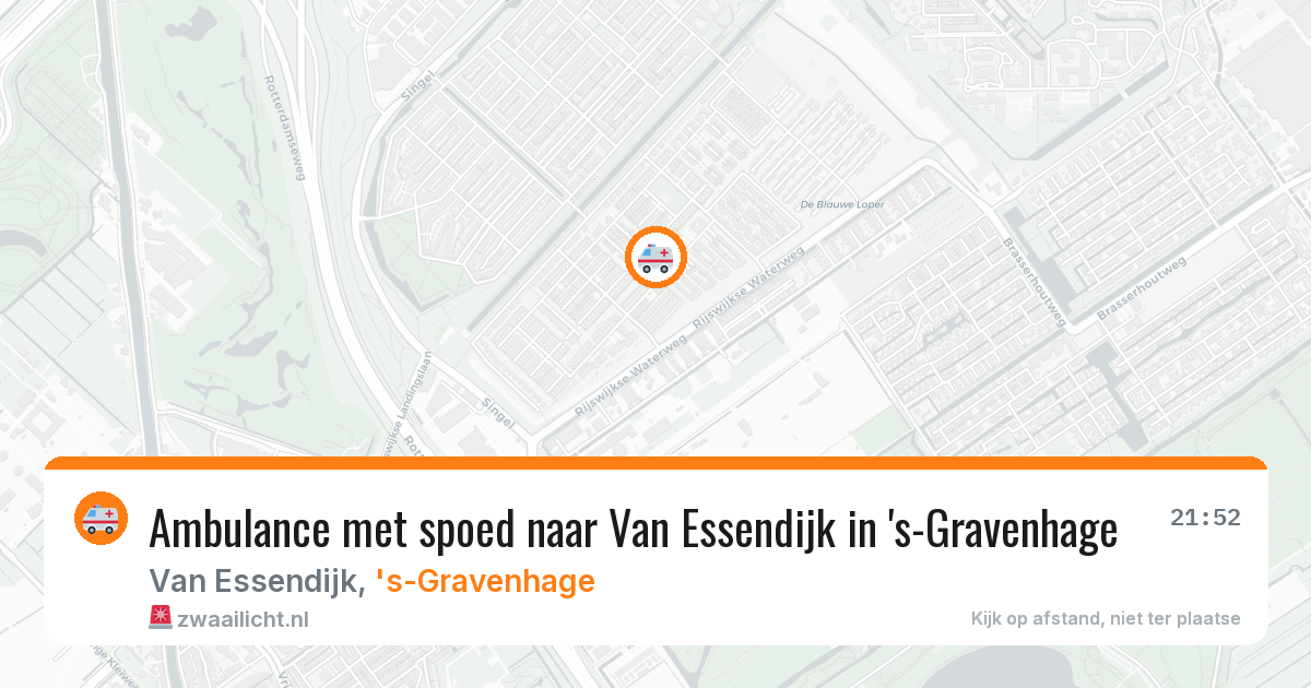 Ambulance met spoed naar Van Essendijk in 's-Gravenhage — 9 jul 2026