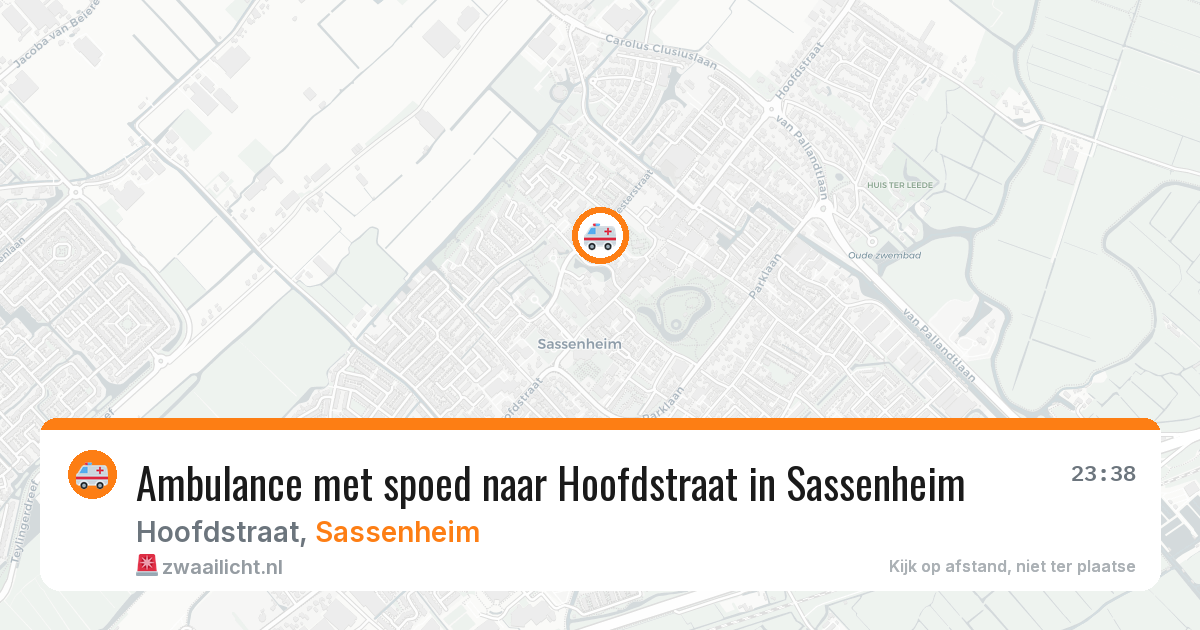 Ambulance met spoed naar Hoofdstraat in Sassenheim — 21 jun 2026