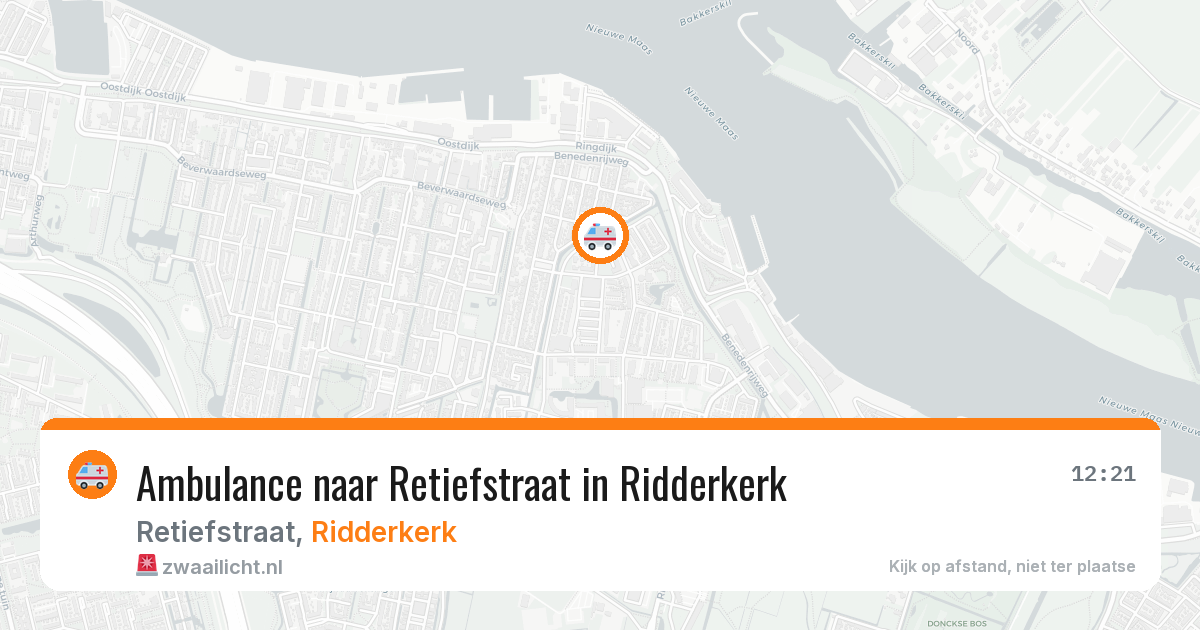 Ambulance naar Retiefstraat in Ridderkerk — 12 aug 2026