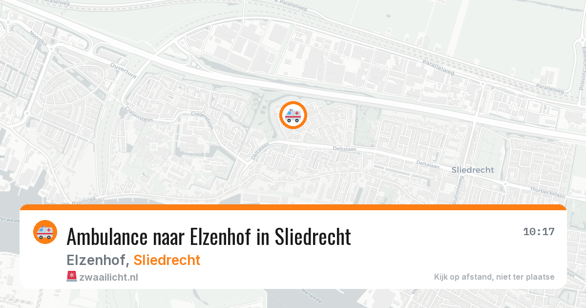 Ambulance naar Elzenhof in Sliedrecht — 10 jun 2026
